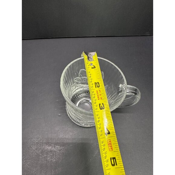 Vtg Arcoroc Coffee Tea Mugs Cups Glass Canterbury Crocus Floral - Set of 4 - Picture 8 of 9